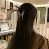 Corea del Sur nuevo clip para el cabello de mariposa de metal líquido femenino nicho personalidad parte trasera de la cabeza recogido clip de tiburón agarre para el cabello accesorios para el cabello