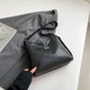 Bolso Tejido de Color Sólido para Axila para Mujer Nueva Llegada 2025 Bolso de Hombro Casual Texturizado a la Moda Bolso Tote Vintage Trendy