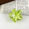 Pinza para el pelo de flor de huevo con degradado acrílico para mujer, pinza de garra pequeña para peinado de princesa semi-recogido, accesorio para el pelo estilo vacación en la playa