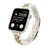 Para Apple Apple Watch9 8 7 6 5 Ultra2 Sete Contas Aço Inoxidável Pequeno Homem Cintura Feminina Pulseira