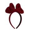 Diadema de Lazo de Terciopelo Rojo de Año Nuevo Diadema de Princesa Fugitiva para Mujer Celebridad de Internet Mismo Estilo Tocado de Alta Gama