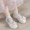 Zapatos de Cuero para Niñas 2026 Nuevo Otoño Zapatos de Princesa para Niños con Suela Suave y Moño Zapatos Planos Negros para Bebés Niñas para Actuaciones
