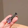 Nuevo Pasador de Pipa Morado Estilo Chino con Pinza de Pato de Alto Nivel y Exquisita Estilo Antiguo para Flequillos Laterales y Cabello Fino