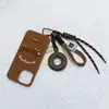 Novo Pingente de Rosca de Couro PU da Huayang Bolsa Chaveiro Lanyard de Telefone Acessório Decorativo Trançado