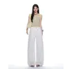 #Design de Cintura Ajustável Jeans de Perna Larga Feminino Solto Emagrecedor Escondendo Gordura Moda Versátil Calças Compridas