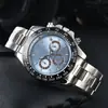 2023 masculino comércio exterior AliExpress estação independente venda quente masculino cinto de aço cinto Relógio Lao quartzo relógio multifuncional