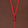 Pingente de cordão com mantra de seis palavras em cinnabar trançado à mão com areia roxa e dourada, corda com marca de Buda, cordão para pendurar no pescoço simples para homens e mulheres