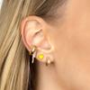 Pendientes de Plata de Ley s925 Transfronterizos con Aguja, Goteo Multicolor, Forma de Corazón, Estilo Ins para Mujer, Simples, Pequeños y Exquisitos, Pendientes Versátiles