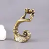 Quemador de incienso de reflujo de loto de latón puro Guanyin Buda, quemador de incienso vintage, adorno artesanal decorativo para mesa, mascota de té