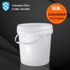Estoque de fábrica Sidun balde plástico revestido de boca larga 10L balde de boca grande grau alimentício 10kg balde para sabão em pó 10Ipp