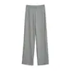 Calça casual de perna reta versátil estilo coreano, nicho, para mulheres, outono, confortável, emagrecedora, drapeada, cintura elástica, calça esportiva