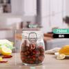 Botella Transparente Multifuncional de Gran Capacidad con Tapa de Presión de Vidrio para Pepinillos, Botella Sellada para Conservas, Botella Dispensadora de Pepinillos, Lista para la Venta