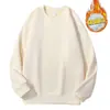 Sudadera Texturizada Versátil Cuello Redondo Snowflake Gray 400g para Hombre, Sin Capucha, Manga Larga de Pareja, Corte Holgado, Algodón Chino, Casual