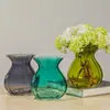 Vaso de Vidro Espesso Soprado Boca Quadrada Vaso de Vidro Transparente Boca Larga Cilindro Quadrado Vaso para Flores Decoração de Casa