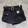 Nueva Falda Corta de Verano 2026: Estilo Único para Chicas Modernas, con Bolsillos Grandes, Decoración de Cinturón, Mezclilla Lavada y Desgastada