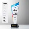 Troféu de Alumínio Cristalino Oco em Forma de Estrela Vela Estrela Vendas Estrela Funcionário Destaque Prêmio da Empresa Placa de Prêmio para Fornecedor e Distribuidor