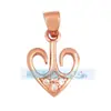 M18 L26 K07 Accesorios para joyería DIY colgante de cobre puro colgante pequeño luna triángulo corazón de melocotón redondo marca