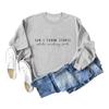 Amazon Transfronterizo Europeo y Americano Casual Letra no puede tirar piedras mientras Suéter Estampado Simple
