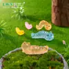 Terrario de musgo, oruga artificial brillante creativa, accesorios de decoración DIY de suculentas para jardinería, pequeños adornos
