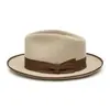 Moda Venta Caliente Sombrero de Fieltro de Oveja con Lazo Sombrero de Fieltro de Oveja de Color Sólido