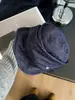 Chapéu de Equitação Jeans Plissado Retro Japonês para Mulheres, Chapéu de Pintor Versátil, Grande Circunferência da Cabeça, Boné Bico de Pato Emagrecedor, Moderno