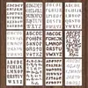 12 Plantillas Creativas de Arte con Números y Letras, Plantillas para Pintar con Spray, Plantillas de Spray para Calcar DIY, Molde para Estarcido en Spray