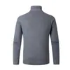Comércio Exterior Amazon Outono e Inverno Novo Tricô Masculino Gola Alta Zíper Cardigan Tricô Jaqueta Masculina com Forro de Lã Jaqueta