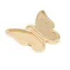 Base de Pingente DIY Hexagonal com Asa de Libélula Letra D Banhada a Ouro 14K Micro-Incrustada Zircônia Sintética