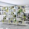 Prateleira Divisória Simples para Escritório Estante de Livros de Chão Sala de Estar Entrada Tela Decorativa Suporte de Exibição Suporte de Ferro Multicamadas