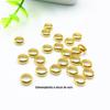 Revestimento a vácuo 18K ouro aço inoxidável corda de couro dourado espaçador anel de arco anel de pérola anel de couro anel de posicionamento de corda de couro