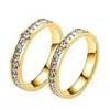 Anel de Aço Inoxidável Não Desbota Design de Nicho Estrela Incrustado com Diamantes Anel de Aço Titânio Frio 4mm Joias Atacado