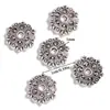 20 Acessórios de Joias DIY Retro de Liga Metálica Suportes de Flor Vazados, Espaçadores de Contas, Pulseiras, Materiais para Miçangas com Corda Trançada