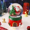 Novo produto internacional: Bola de cristal de rena de Natal e Papai Noel, brilhante e com neve, um pequeno ornamento de mesa