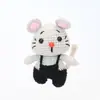 Colgantes Llavero de los Doce Animales del Zodiaco, Llaveros de Animales Tejidos a Mano, Dijes para Bolsos Tejidos, Artículos de Crochet Hechos a Mano Terminados