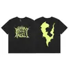 [Transfronterizo 220g] Marca Trendy Americana Vlone Jerry Big V Camiseta Casual Calle Alta Calle Street Pareja Manga Corta Vtg