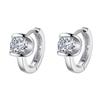 S925 Sterling Silver Zircon Ear Ring Elegante Simples All-match Moda Brincos Requintado Orelha Fivela Brincos Femininos