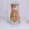 Vaso de Vidro Sódio-Cálcio Personalizado Transfronteiriço, Vaso de Vidro Iridescente Galvanizado Estilo Criativo Nórdico, Garrafa de Armazenamento, Decoração de Mesa de Jantar