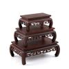 Mogno base de madeira maciça pedra estranha artesanato Buda queimador de incenso bonsai ornamentos vaso pedra madeira retangular suporte de madeira