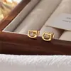 Pendiente de Hélice para Hueso de Oreja con Tornillo de Acero Titanio, Gato con Diamantes, Saturno, Estilo Dulce-Genial, Pendientes de Diseño de Nicho de Moda Estilo Ins
