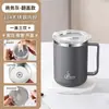 Caneca de aço inoxidável 304 com tampa, copo de água anti-queda, xícara de chá doméstica, xícara de café de escritório, copo para estudante de dormitório