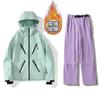 Trajes de Esquí Populares de Envío Directo Transfronterizo para Hombres y Mujeres, Trajes y Pantalones de Esquí Gruesos de Algodón a Prueba de Viento, Ropa para Exteriores