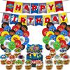 Héroe de Ciudad Transfronteriza Tema de Cumpleaños Dibujos Animados Suministros para Fiesta Infantil Set de Vajilla Decoración de Fiesta de Spider-Man Bandera