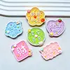 Accesorios de resina para bricolaje, red de idiomas, ping, crema feliz, pegamento, carcasa de teléfono móvil, llavero, colgante, pegatina para refrigerador, material