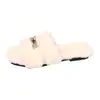 Nuevos Zapatos Peludos de Exterior de Alta Gama para Mujer Otoño/Invierno 2026 con Hebilla Dorada Pequeña, Forrados para Abrigo, Pantuflas de Algodón