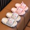 Chinelo Infantil Desenho Animado Pai-filho Coelho Menina Verão Interior e Exterior Menina Antiderrapante Novo Estilo Sandálias com Sensação Slip-on