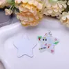 Estrela Cadente de Cinco Pontas Infantil e Fofa Impressa Acessórios de Carro de Acrílico Acessórios de Cabelo DIY Presilha Lateral Ímã de Geladeira Capa de Celular