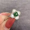 Brincos em Forma de Cabaça com Jade Natural Grau A Inserido em Prata 925 e Strass, Anel, Pingente, Pulseira de Jade Verde Claro