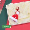 Llavero navideño creativo con colgante de Papá Noel, bonito bolso con forma de árbol de Navidad, accesorio tejido a mano, regalo para pareja.