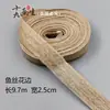 Encaje Envoltorio de Cuerda de Cáñamo Retro Tejido a Mano Versátil Material Decorativo Encaje Creativo Tridimensional Doble Cara Cara Única