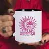 Taza Cerámica Temu Shein Más Vendido Patrón de Elementos Taza de Café Regalo Estampado de Playa